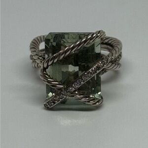 David Yurman wrap ring green amethyst precyolite